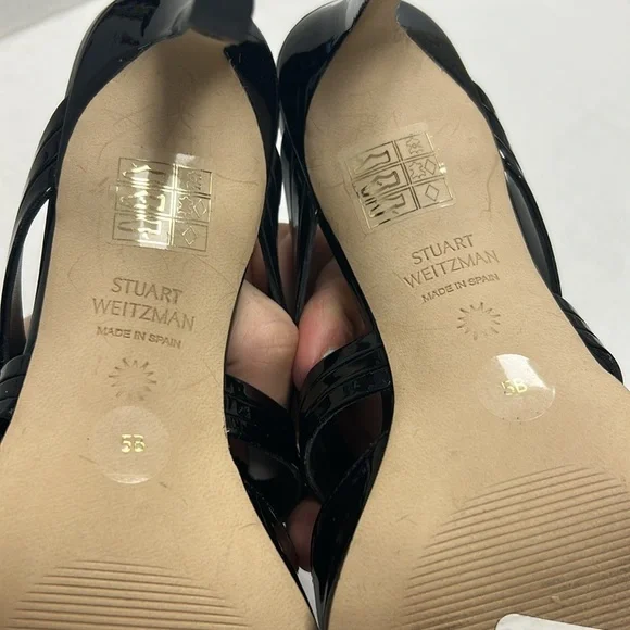 Stuart Weitzman Black Patent Leather Women's Shoes